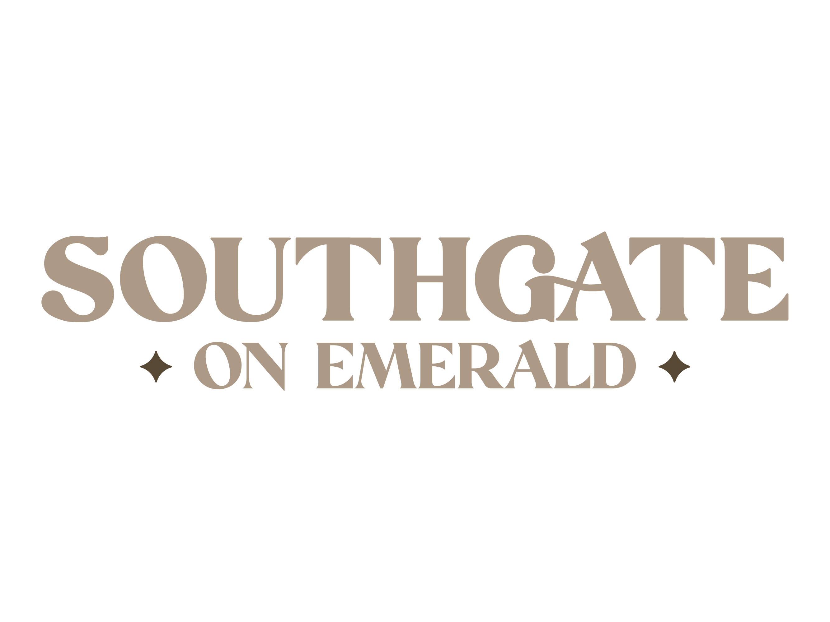 A logo with the text "SOUTHGATE ON EMERALD" in white on a green background.